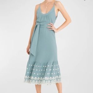 SECRET MISSION ANITA EMBROIDERED MIDI DRESS